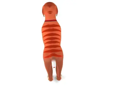 Cartoon Puppy Rigged and Animation Low-poly 3D model