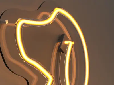 Dog 1 - Neon Sign 3D model