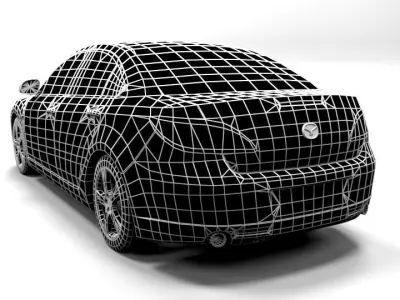 MAZDA 6 4DOOR 2009 LOWPOLY Low-poly 3D model