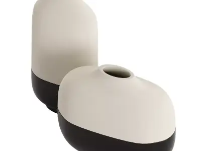 Two tone ceramic design vase 3D model