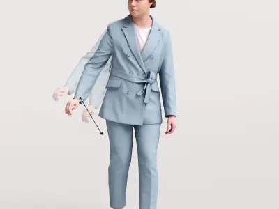 Humano Woman opening car 2011-6 3D model