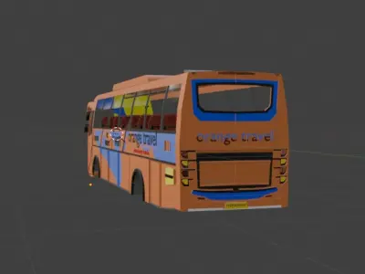 ORANAGE BUS MODEL 3D model