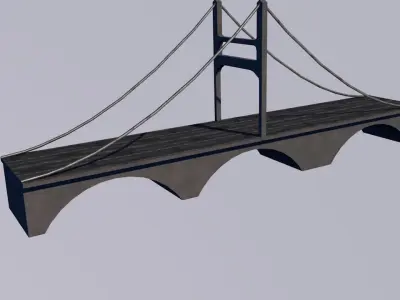 Modular Bridge Free low-poly 3D model