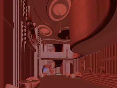 hotel lobby 3D model