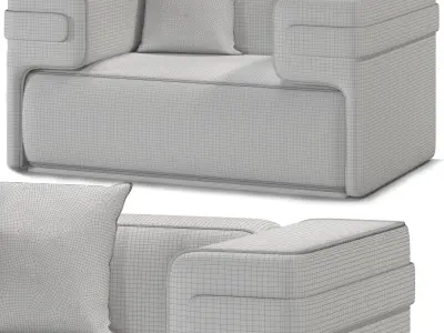 Light luxury Armchair 3D model