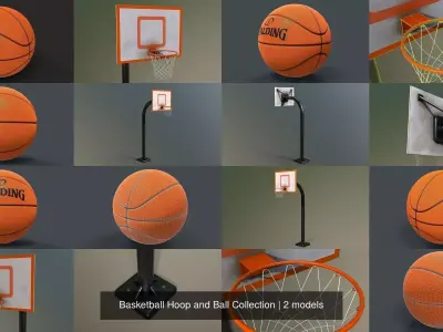 Basketball Hoop and Ball Collection 3D Model Pack