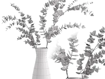 Faux Eucalyptus Branch 3D model
