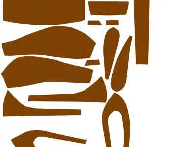 simple car chair leather work 3D model