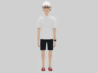 Character Coach  Lowpolys Rigged  Low-poly 3D model