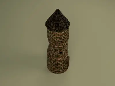 Tower Of Mage Low-poly 3D model