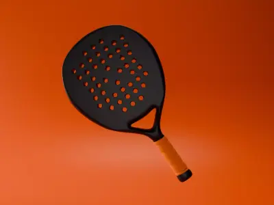 Paddle racket 3D model 3D model