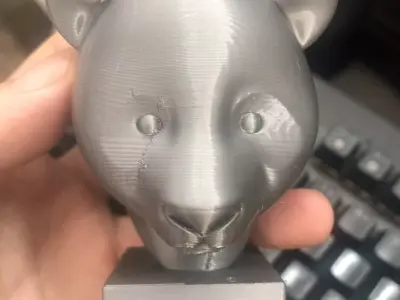 Panda head sculpture 3D print model