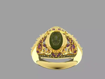  BRIDAL ENGAGEMENT RING 3D print model