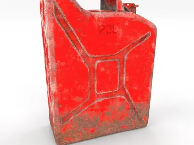 Jerry Can Weathered 2 PBR Low-poly 3D model