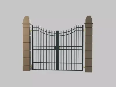 Exterior Gate Low-poly 3D model