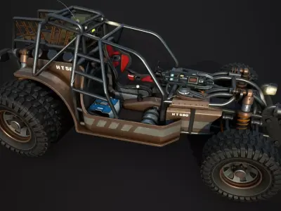 Dune Hopper Low-poly 3D model