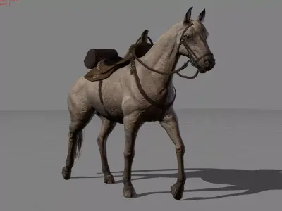 Horse Animal Low-poly 3D model