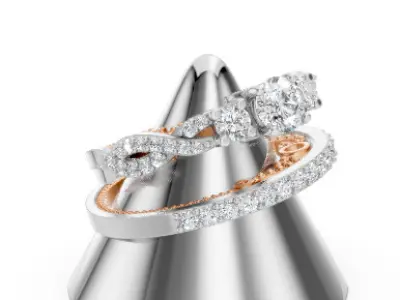 Citrine Luxury Gem Set Ring   CJR 004 3D print model