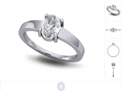 Women ring 3dm stl render detail 3D print model 18