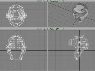 Martial-Art Headguard - Type 3 3D model