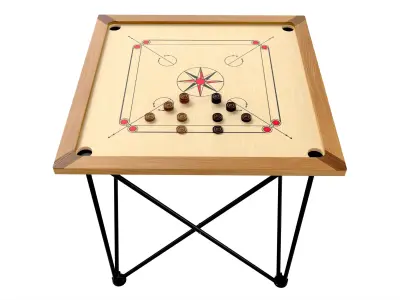 Carrom Board Table Game 3D model