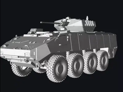 Piranha 5 with samson 30 turret 3D print model