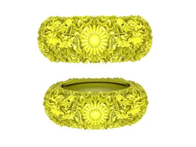 6212 Luxury Art Dragon Wedding Ring  3D print model