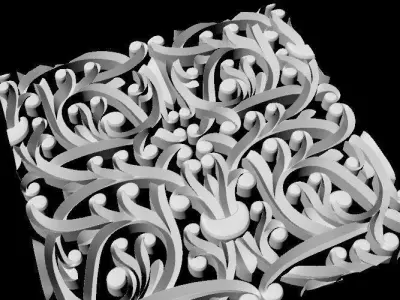 Central decor ornament for furniture 3D model 557