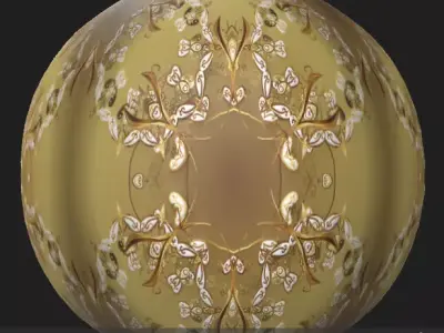 Vintage golden doodles Surface PBR Texture Texture