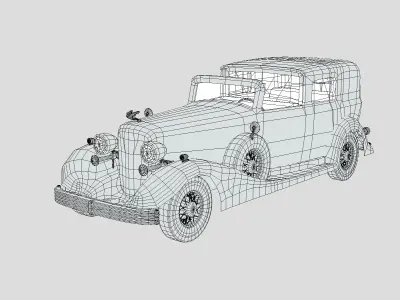 Cadillac V16 Town Car 1933 Low-poly 3D model