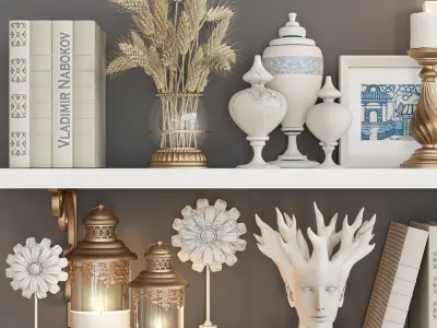decorative set 42 3D model purchase