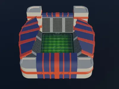 Football Stadium - Atletico Madrid Low-poly 3D model
