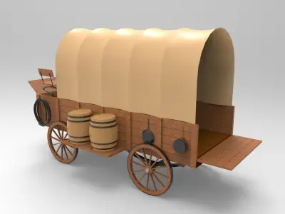 Horse Carriage 3D model
