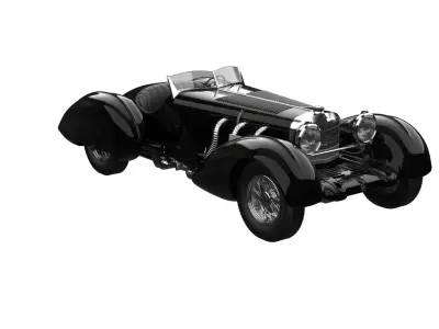 1930 Mercedes-Benz SSK Count Trossi PBR 3D model