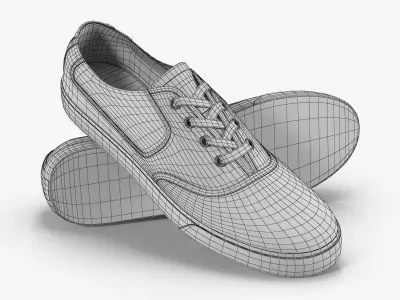 DC Shoes - Flash TX - 10 Colors Low-poly 3D model