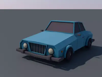 Low Poly Car Low-poly 3D model