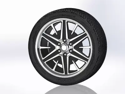 Wheels Schott Splitter 22inch for your scale model 3D print model