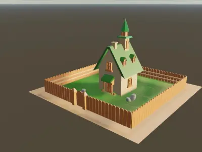 Disney house 5 Low-poly 3D model