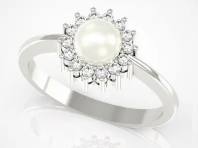 LEIDE PEARL RING 3D print model