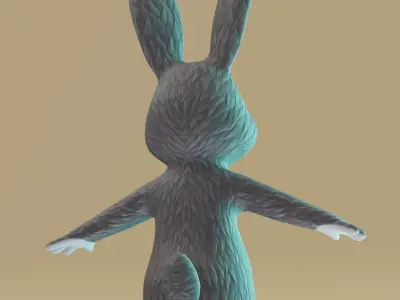 Bunny 3D Model cartoon Low-poly 3D model