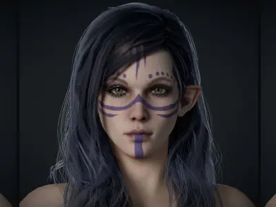 Girl Basemesh Low-poly 3D model