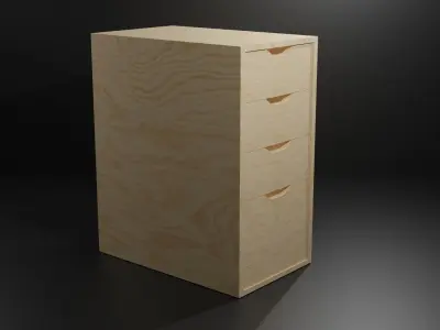 Drawer Cabinet  - Office and home Free 3D model