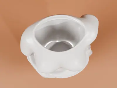 Silk wrapped woman vase - 3Dprint plant pot  3D print model