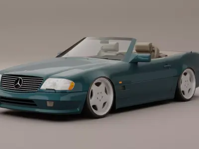 Mercedes-Benz SL500 AMG Low-poly 3D model