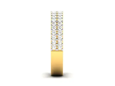 Band 3dm Render Details gold diamond eternity ring 3D print model