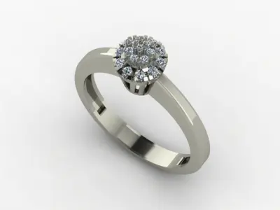 simple ring for daimonds ring size swiss  3D print model