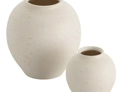 Textured Ceramic Vase 2 3D model