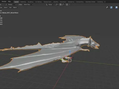 Wyvern Poison Dorgan For Your Game And Animation Low-poly 3D model