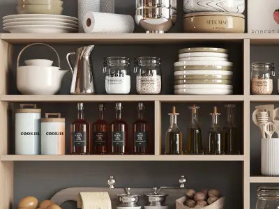 kitchen accessories N052 Low-poly 3D model