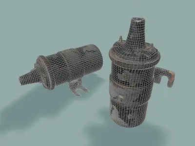 3D Scan Ingnition Coil Low-poly 3D model